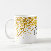 Cheers Gold Polka Dot Confetti Coffee Mok (Links)
