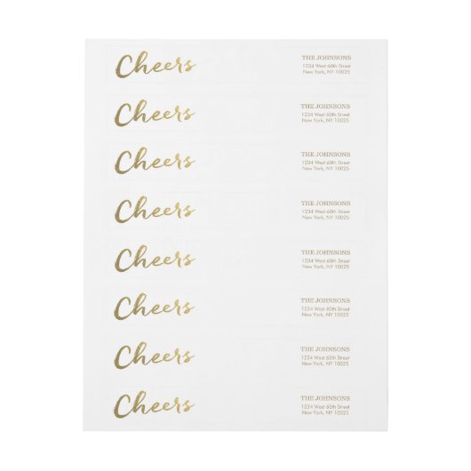 Cheers Gold Script (Vel)