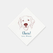 Cheers! Golden Retriever Huisdier bruiloft servett Servet (Hoek)