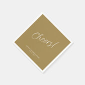 Cheers! Goud minimaal elke gelegenheid cocktail Servet (Hoek)