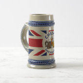 Cheers GREAT BRITAIN Custom Cartoon Union Jack Bierpul (Voorkant links)