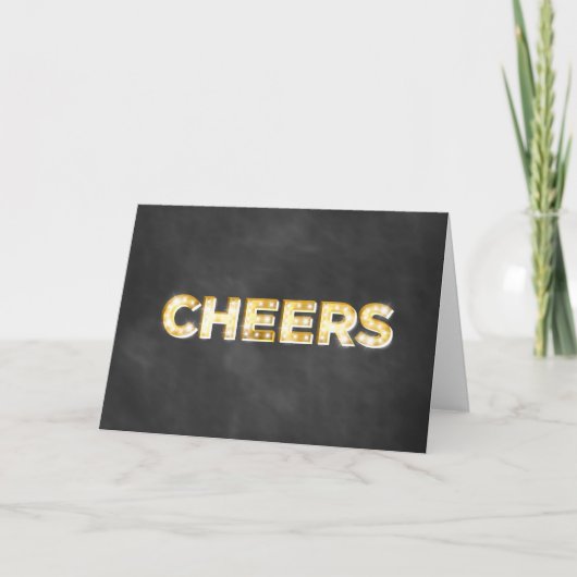 Cheers Greeting Card on Chalkboard Kaart (Voorkant)