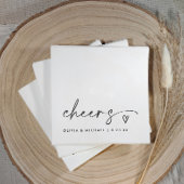 Cheers Handwriting & Heart Fun Wedding Servet