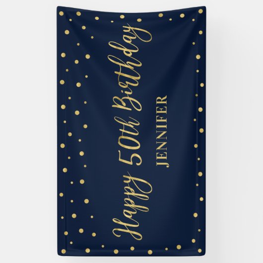 Cheers | Happy 50th Birthday Party Banner (Verticaal)
