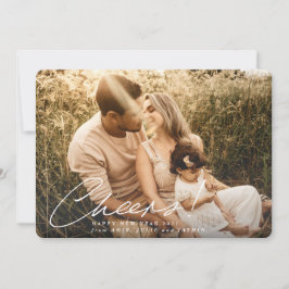 Cheers! Happy New Year-foto Feestdagenkaart