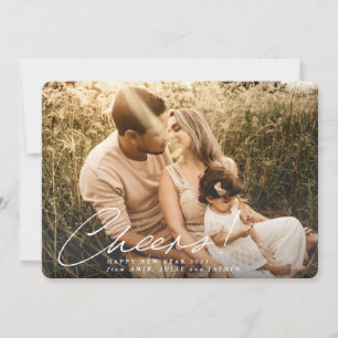 Cheers! Happy New Year-foto Feestdagenkaart
