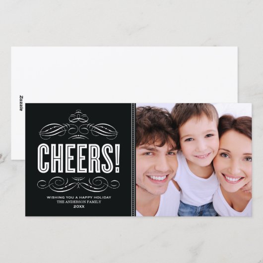 CHEERS! | HOLIDAIRE FOTOKAART FEESTDAGENKAART (Voorkant / Achterkant)