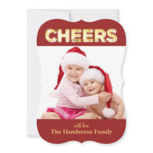 Cheers Holiday-fotokaart