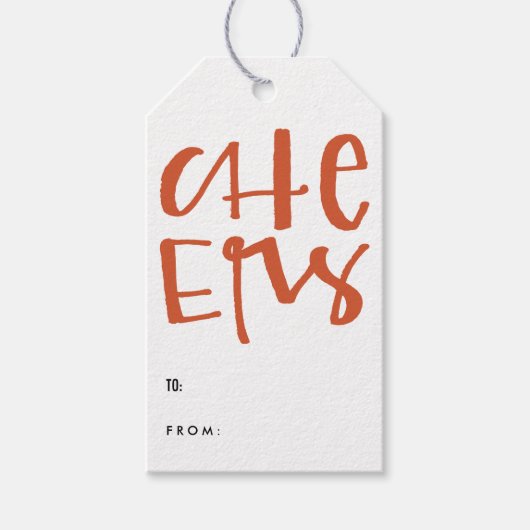 Cheers Holiday Gift Labels Cadeaulabel (Voorkant)