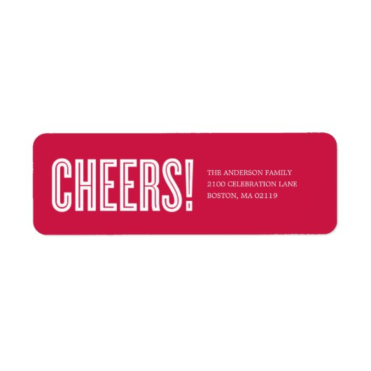CHEERS! | HOLIDAY GIFT-LABELS ETIKET (Voorkant)