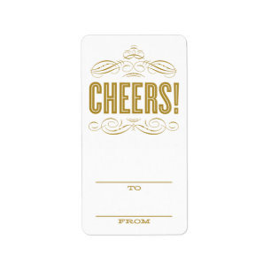 CHEERS!   HOLIDAY GIFT-LABELS ETIKET