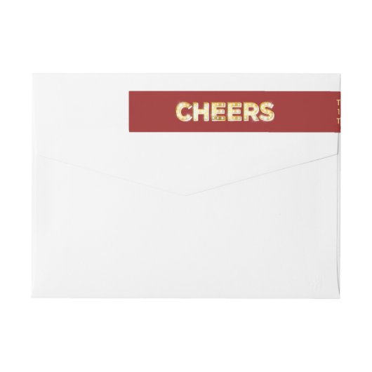 Cheers Holiday Return Address Labels (Achterkant)