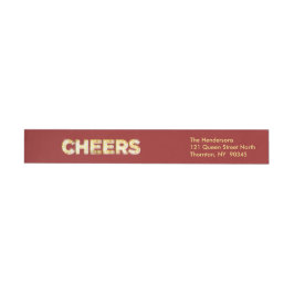 Cheers Holiday Return Address Labels