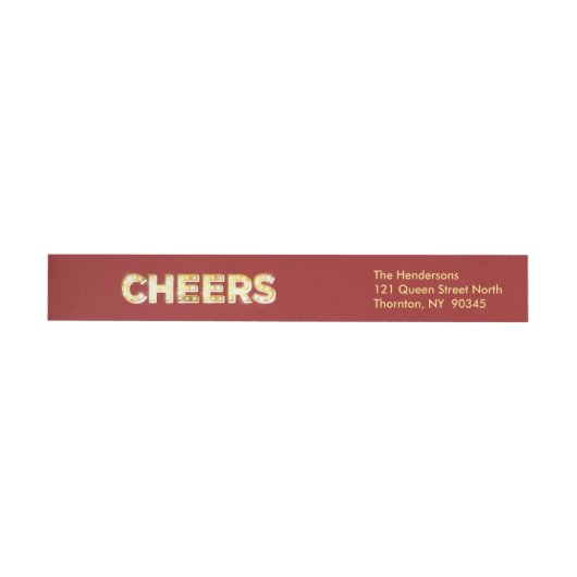 Cheers Holiday Return Address Labels (Individueel)