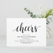Cheers, huwelijksfeestdag nodigt uit kaart (Staand voorkant)