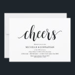 Cheers, huwelijksfeestdag nodigt uit kaart<br><div class="desc">Cheers,  huwelijksfeestdag uitnodigingskaart. De herdenkingsdag plannen? Nodig de gasten met deze perfecte Kaart van de Uitnodiging uit. Voeg je gegevens toe in het overeenkomende zwarte lettertype/lettertype. #TeeshaDerrick</div>