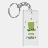 " CHEERS I M IRISH" DUBBELE ACRYLIC-SLEUTELHANGER SLEUTELHANGER (Voorkant Links)