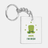 " CHEERS I M IRISH" DUBBELE ACRYLIC-SLEUTELHANGER SLEUTELHANGER (Voorkant Links)