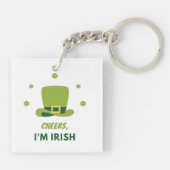 " CHEERS I M IRISH" DUBBELE ACRYLIC-SLEUTELHANGER SLEUTELHANGER (Achterkant)