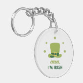 " CHEERS I M IRISH" DUBBELE ACRYLIC-SLEUTELHANGER SLEUTELHANGER (Voorkant Links)