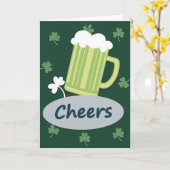 Cheers Iers Bier Fun Kaart (Gele Bloem)