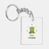 "CHEERS I'M IRISH" DUBBELE SLEUTELHANGER. SLEUTELH SLEUTELHANGER (Voorkant Links)