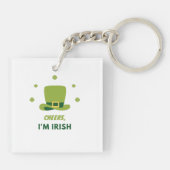 "CHEERS I'M IRISH" DUBBELE SLEUTELHANGER. SLEUTELH SLEUTELHANGER (Achterkant)