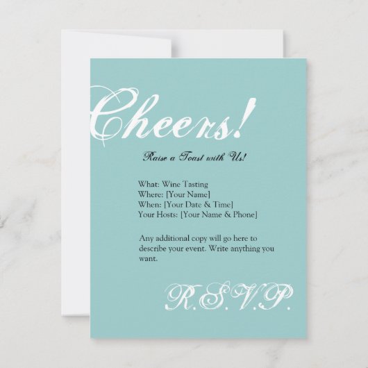 Cheers Invitation Kaart (Achterkant)