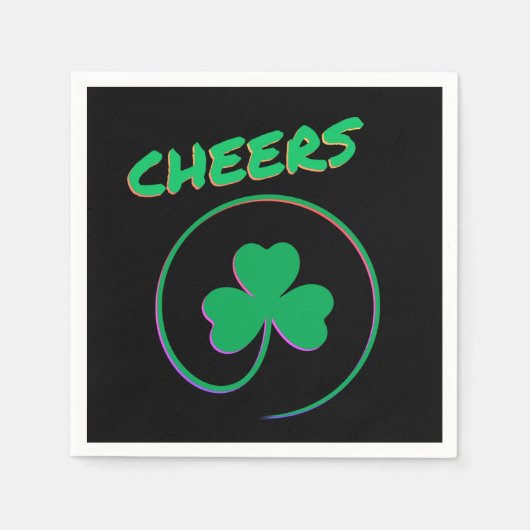 Cheers Ireland Clover Shamrock St Patrick's Servet (Voorkant)