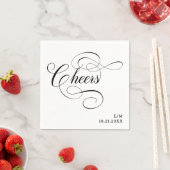Cheers |  kalligrafiescript - Aangepast huwelijk Servet (Insitu)