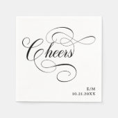 Cheers |  kalligrafiescript - Aangepast huwelijk Servet (Voorkant)