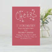 Cheers kerstfeest met handschrift kaart (Staand voorkant)