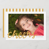 Cheers - kerstfotokaart feestdagenkaart (Voorkant / Achterkant)