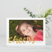 Cheers - kerstfotokaart feestdagenkaart (Staand voorkant)