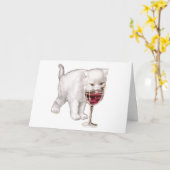 Cheers Kitten Kaart (Gele Bloem)