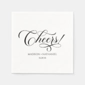 Cheers! Klassieke minimalistische elegante script  Servet (Voorkant)
