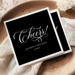 Cheers! Klassieke minimalistische elegante script Servet
