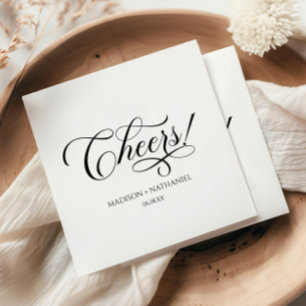Cheers! Klassieke minimalistische elegante script Servet