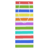 CHEERS! Kleurrijke gestreepte wijnzak Wijn Cadeautas (Achterkant)