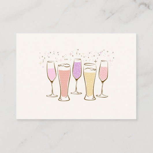 Cheers Koppels Coed Trouwdouche Behuizing Kaart (Achterkant)