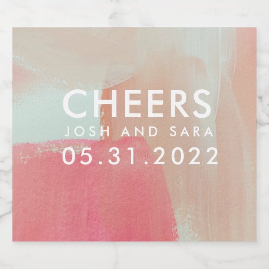 Cheers-label voor flessen sparkling wijnetiket (Enkel label)