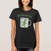 Cheers Leprechaun Cup St Patricks Day T-Shirt (Voorkant)