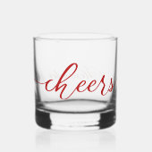 CHEERS! Leuk Mooie Typografie met Naam Whisky Glas (Voorkant)