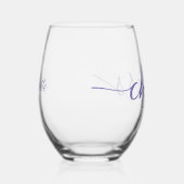 CHEERS! Leuk Mooie Typografie met Naam Wijnglas Zonder Voet (Rechts)