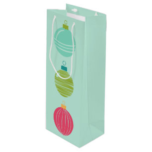 Cheers! Lichte Aqua Wine Gift Bag Wijn Cadeautas