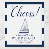 Cheers! Liefde zet koers Wijn Etiket (Enkel label)