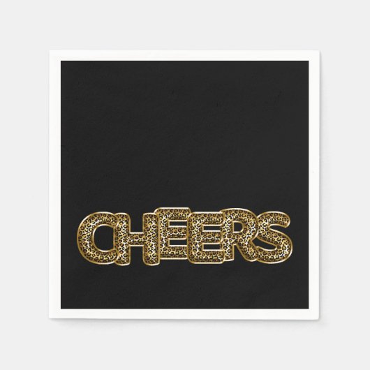 CHEERS Luipaard Print Ballon Chic Fun Servet (Voorkant)