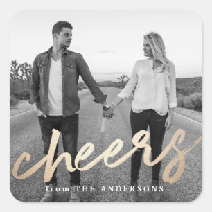 Cheers Luxe   Vakantie Fotostickers Vierkante Sticker