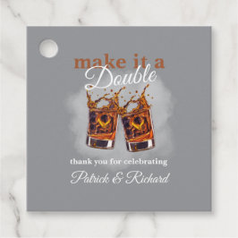Cheers Maak er een Double Celebration Whiskey Glas Bedankjes Labels