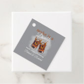 Cheers Maak er een Double Celebration Whiskey Glas Bedankjes Labels (In situ)